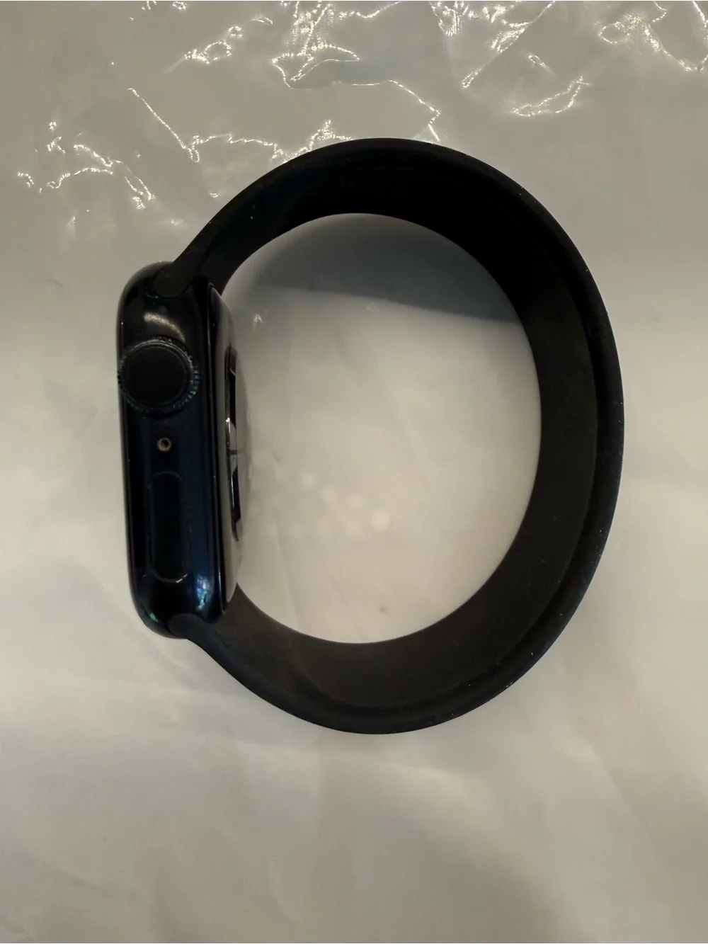 Apple Watch series 7 41mm aluminum with black silicone wrist band